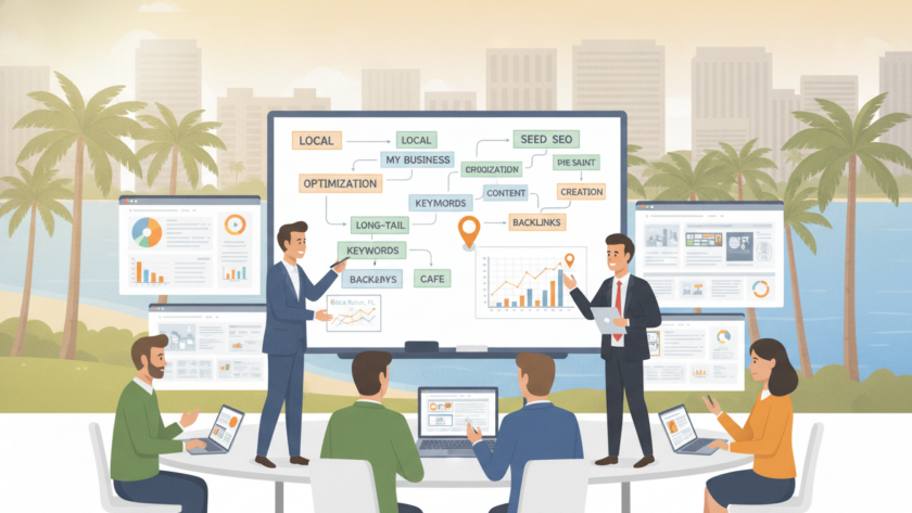 how to get business ranking on google in boca raton